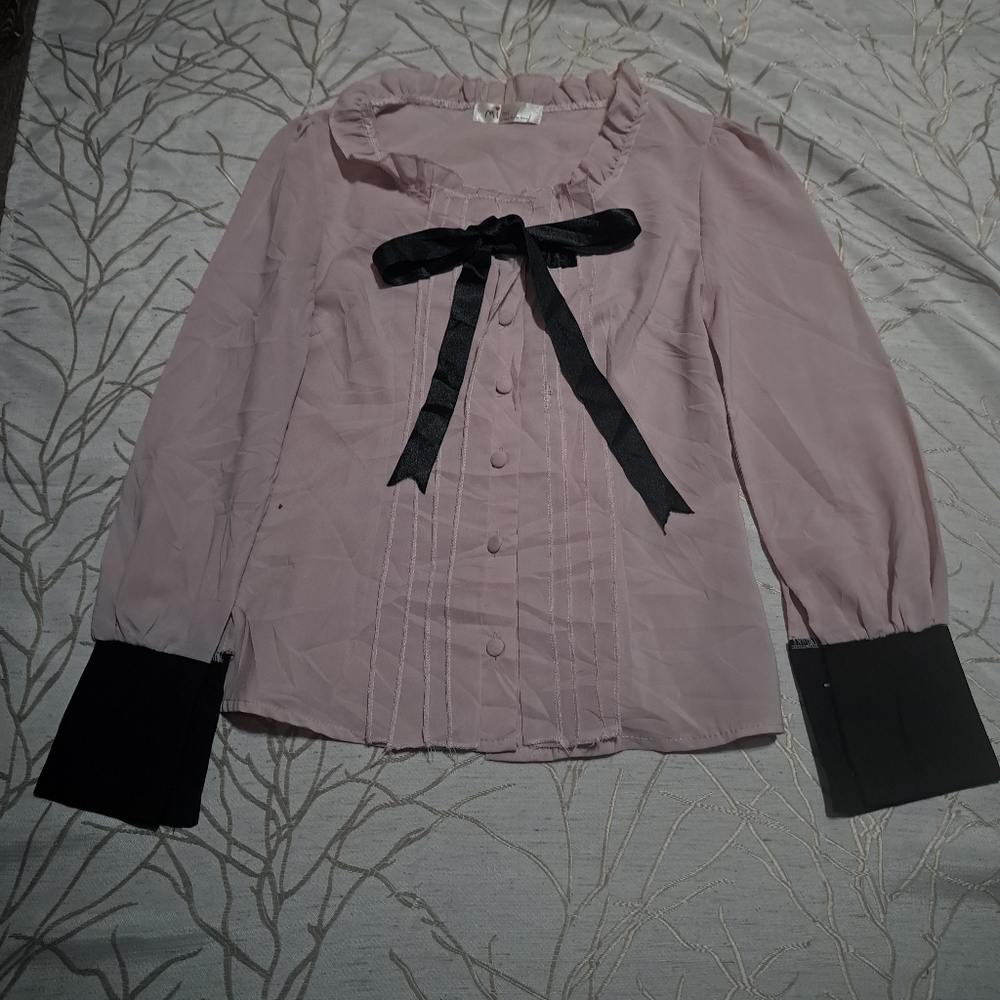 Mi mi pink and black blouse size small